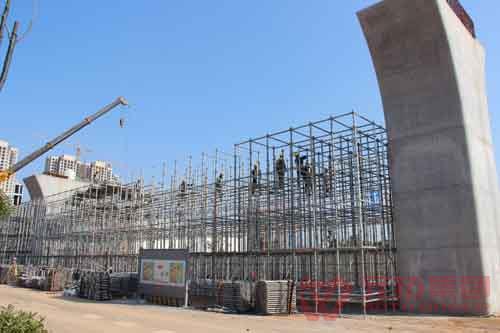 盤扣腳手架在長沙磁懸浮鐵路工程建設(shè)的應(yīng)用